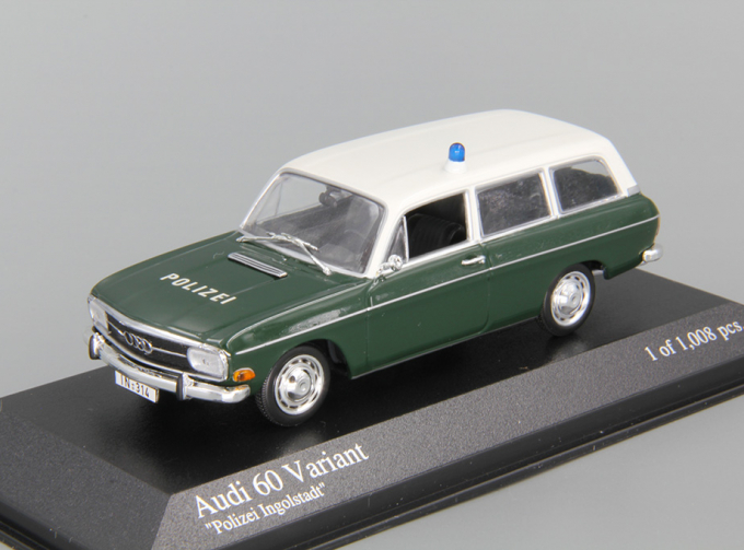 AUDI 60 Variant "Polizei Ingolstadt" (1970), white / green