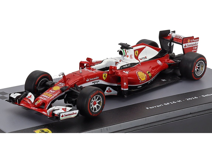 FERRARI F1 Sf16-h №5 Season (2016) Sebastian Vettel - Con Vetrina - With Showcase, Red White