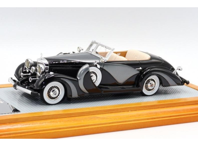 Mercedes-Benz 500K 1935 Cabriolet Saoutchik sn123696 open top, Black/Grey