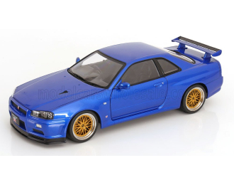 NISSAN Skyline GT-R R34 V-Spec II with BBS-rims (2001), blue metallic