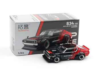 NISSAN Skyline GT-R V8 Drift (Kenmeri), black / red