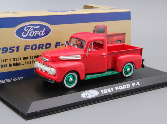 FORD F-1 пикап 1951 Coral Flame (Greenlight!)