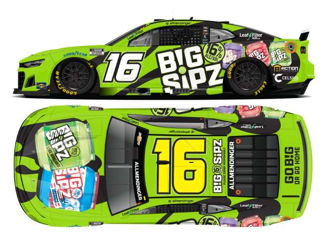 CHEVROLET #16 AJ Allmendinger *Big Sipz*, green 2025