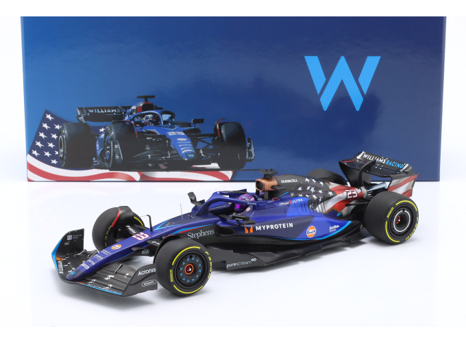 WILLIAMS F1 Fw45 Team Williams Racing Gulf №23 Austin Usa Gp (2023) Alexander Albon, Blue Black