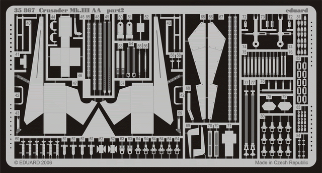 Фототравление Британская ЗСУ Crusader Mk. III AA
