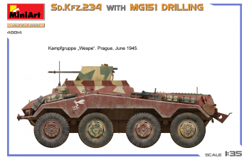 Сборная модель Sd.kfz. 234 With Mg151 Drilling Military 1945