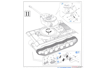 Сборная модель JS-2 Stalin II + Soviet Infantry Tank Riders (3 in 1)