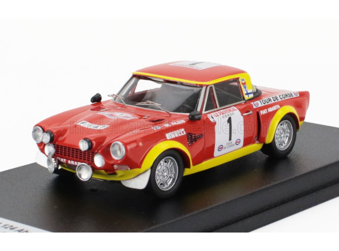 FIAT 124 Abarth (night Version) N 1 Rally Tour De Corse (1974) Markku Alen - Ilka Kivimaki, Red Yellow