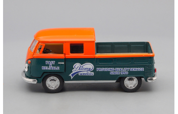 VOLKSWAGEN Bus Double Cab Pickup Delivery Services (1963), orange / green