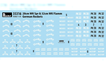 Сборная модель Немецкие Снаряды 28см WK Spr и 32см WK FLAMM