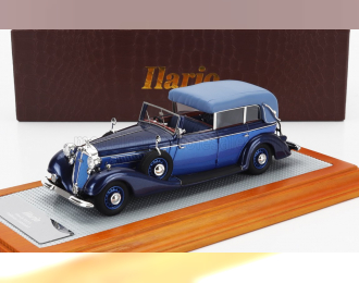 HORCH 951a Pullman Original Car Semiconvertible Cabriolet Closed (1937), 2 Tone Blue