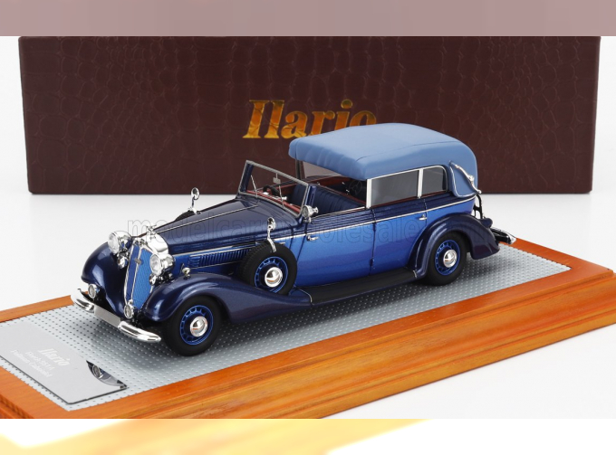 HORCH 951a Pullman Original Car Semiconvertible Cabriolet Closed (1937), 2 Tone Blue