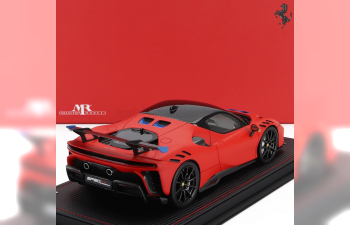 FERRARI Sf90 Xx Stradale Spider (2024) - Con Vetrina - With Showcase, Rosso Le Mans - Matt Red Blue Black