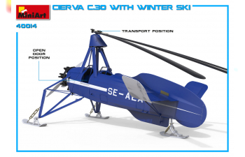 Сборная модель Вертолёт CIERVA C.30 w/ WINTER SKI