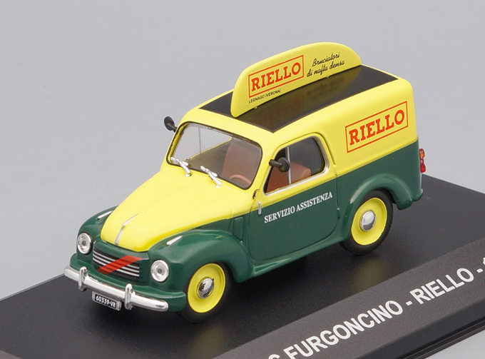 FIAT 500C FURGONCINO "RIELLO" 1959 Yellow / Green