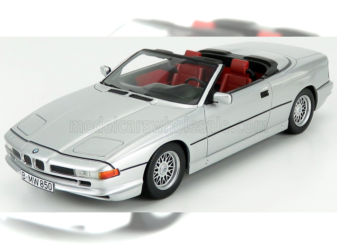 BMW 850ci Cabriolet Open (1990), Silver