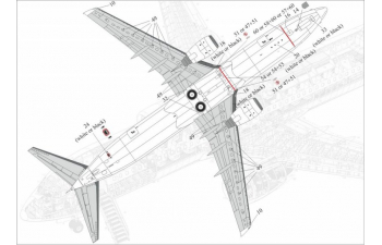 Декаль для Stencils for Boeing 737-700/800 for Zvezda kit