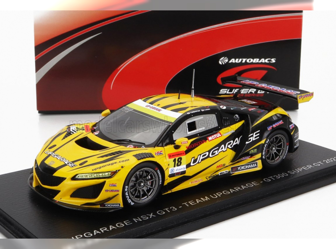 HONDA Nsx Gt3 Evo22 Team Upgarage №18 Gt300 Class Super Gt (2023) T.Kobayashi - S.Koide, Yellow Black