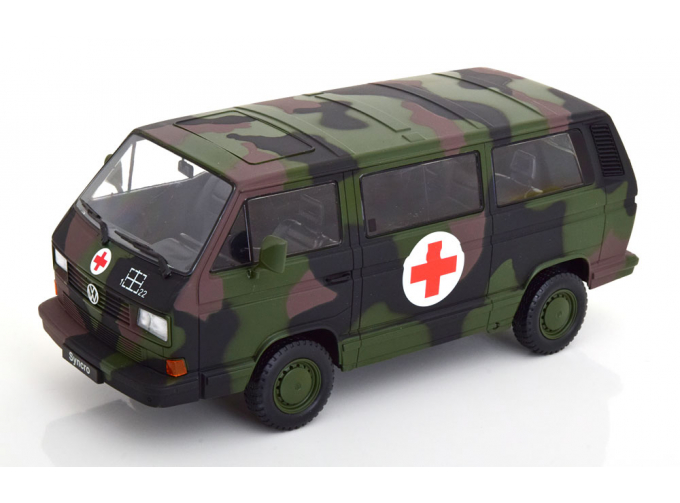 VOLKSWAGEN T3 Syncro Bus German Army Ambulance (1987), camouflage