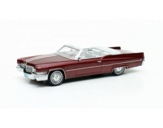 CADILLAC Coupe de Ville Convertible 1970, Metallic Red