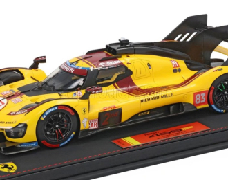 FERRARI 499P 3.0L TURBO V6 Team Ferrari af corse №83 2nd wec 1812km Qatar 2025 Robert Kubica - Phil Hanson - Yifei Ye - Con Vetrina - With Showcase