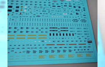 Декаль для F-8E Crusader VF-211 Checkmates Pt 1, FFA (удаляемая лаковая подложка)