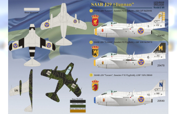 Декаль SAAB J29 Tunnan