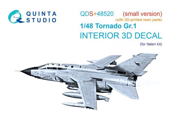 3D Декаль интерьера кабины Tornado Gr.1 (Italeri) (малая версия) (с 3D-печатными деталями)