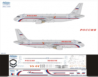 Декаль для airbu A320 (Россия)