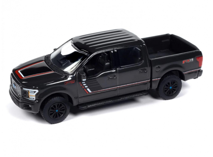 FORD F-150 Lariat FX4 Pickup Truck Lead Foot (2020), Gray with Stripes "Muscle Trucks"