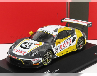 PORSCHE 911 991-2 Team Rowe Racing N 99 7th 24h Spa (2019) D.Olsen - M.Campbell - D.Werner, Grey White Yellow