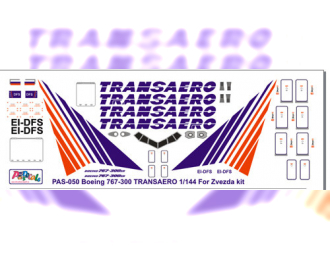 Декали Боинг 767-300 Transaro (для модели "Звезды")