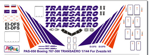 Декали Боинг 767-300 Transaro (для модели "Звезды")