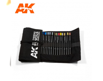 WEATHERING PENCILS FULL RANGE CLOTH CASE (37 waterpencil colors)