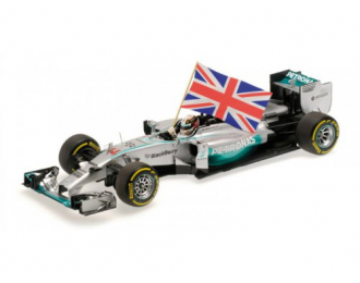 MERCEDES-BENZ AMG Petronas F1 Team W05 - Lewis Hamilton - Winner ABU Dhabi GP 2014 W.FLAG