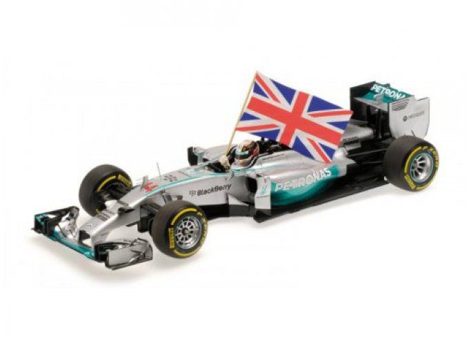 MERCEDES-BENZ AMG Petronas F1 Team W05 - Lewis Hamilton - Winner ABU Dhabi GP 2014 W.FLAG