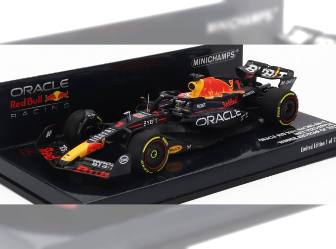 RED BULL F1 Rb19 Team Oracle Red Bull Racing №1 World Champion Winner Austrian Gp (2023) Max Verstappen, Matt Blue