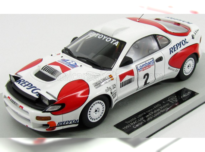 TOYOTA Celica Gt4 (st185) N2 Winner Rally Rac (1992) C.Sainz - L.Moya, White Red