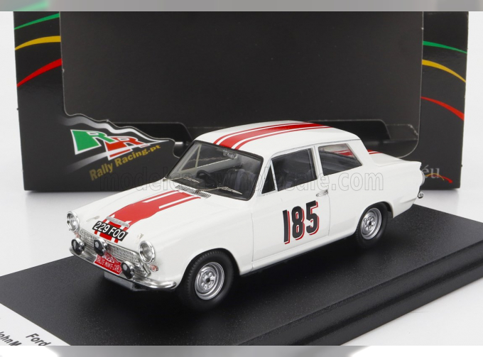 FORD Cortina Gt №185 Rally Montecarlo (1964) J.Manussis - J.Uren, White Red