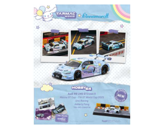 AUDI R8 LMS GT3 EVO II #36 Uno Racing Macau GT with Diorama and Card (2025)