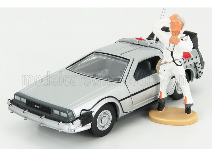 DE LOREAN Time Machine With Figure - Back To The Future 1 - Ritorno Al Futuro 1, Silver