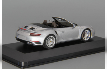 PORSCHE 911 Turbo Cabriolet (991 II) (2017), rhodium silver metallic