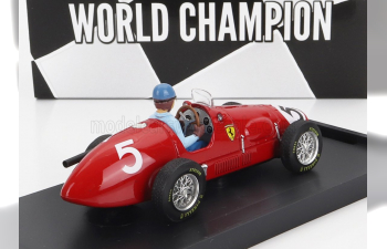 FERRARI F1 500 F2 N 5 World Champion Winner English Gp Alberto Ascari 1953 - With Driver Figure, Red