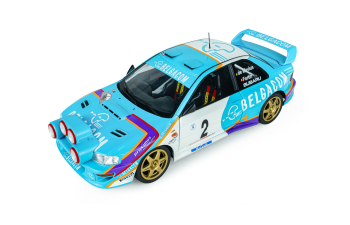 SUBARU Impreza WRC99 Team Belgacom (Night Version) #2 4th Rally Belgium Westhoek Ypres 1998 Jean Marc Fortin - Gregoire De Mevius, blue / white