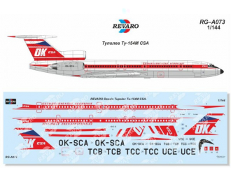 Декаль Ту-154М CSA