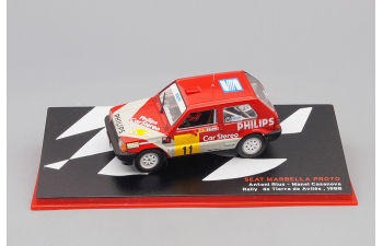 SEAT Marbella Proto Antoni Rius - Manel Casanova Rally Tierra De Aviles (1988), red