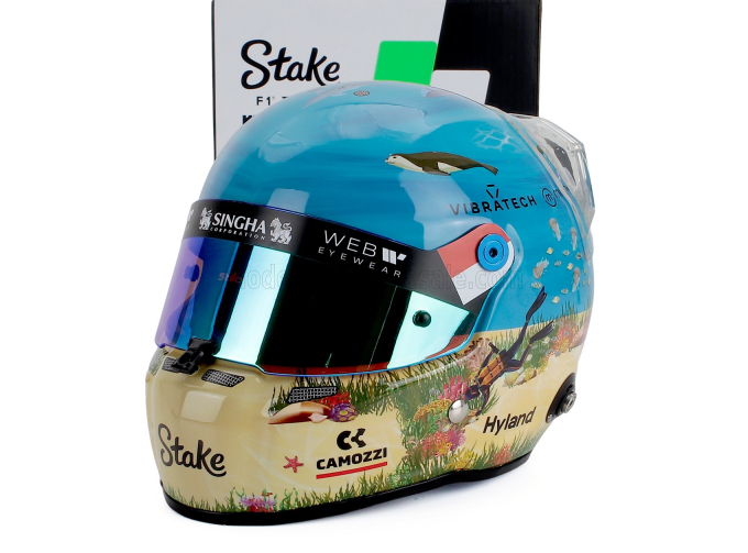 STILO Casco Helmet F1 Valtteri Bottas Team Stake Kick Sauber №77 Monaco Gp (2024), Light Blue
