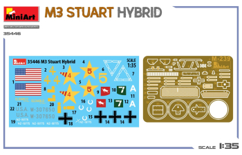 Сборная модель M3 Stuart Hybrid Military 1945