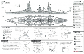 Сборная модель Sea Way Model (EX) Series IJN Battleship Yamashiro (1941 Outbreak of War/1944)