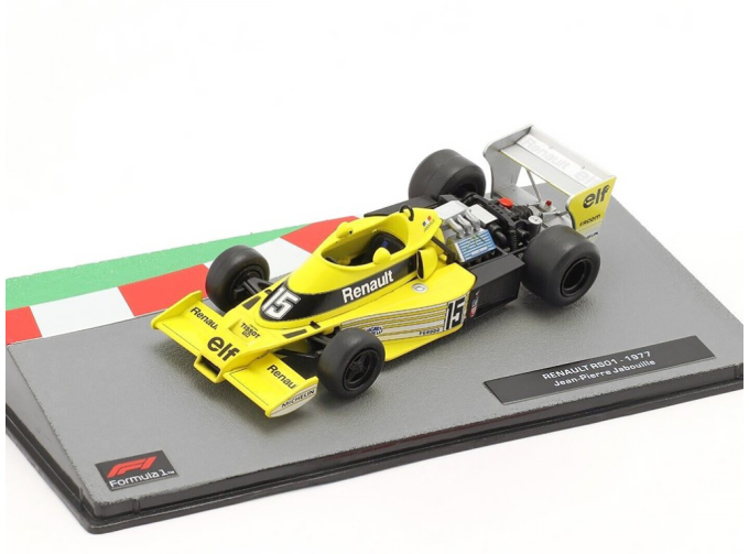 RENAULT F1 Rs01 №15 Season (1977) Jean Pierre Jabouille, Yellow Black